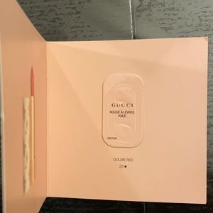 Gucci new sample of intense lip color, red , great for the holidays and travel.